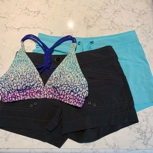 Athleta Swim Board Shorts and Top